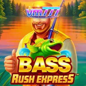 Tampilan visual permainan slot Bass Rush Express dengan tema memancing